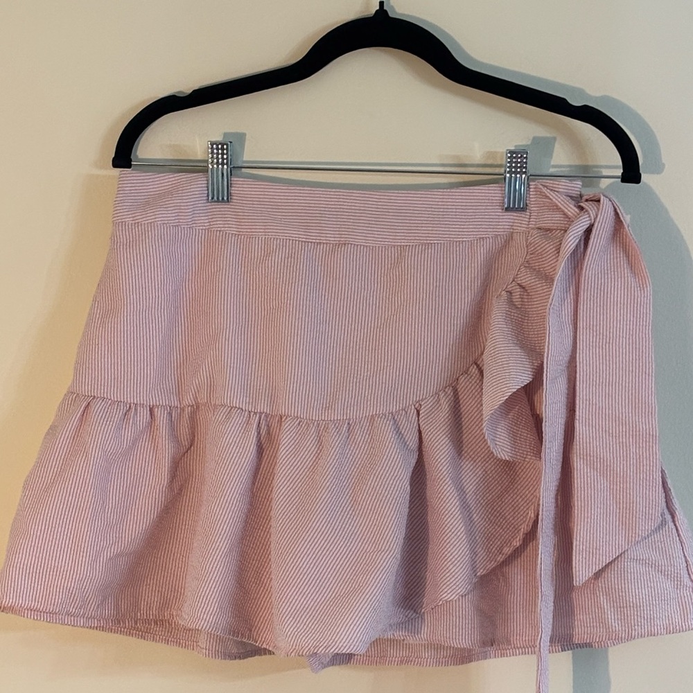 Blue Rain Pink/White Striped Mini Skort Size S